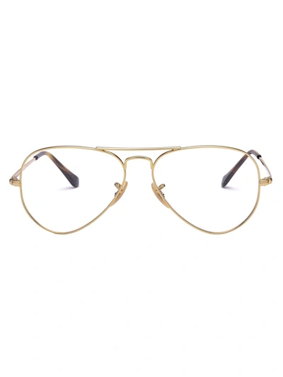 Ray Ban Ray-ban Unisex Optical Frames, 58mm In Gold/demo Lens