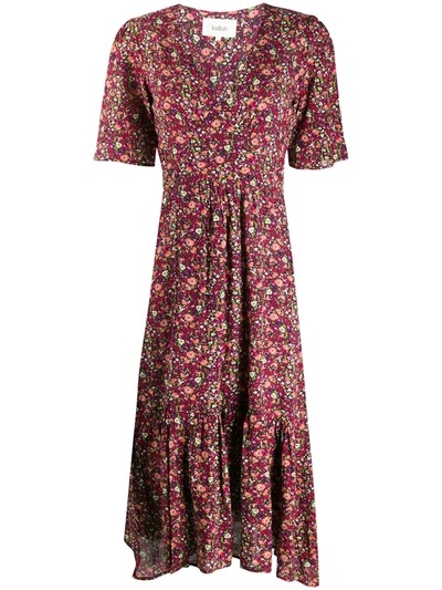Ba&sh Ba & Sh Silvine Floral Print Dress In Noir