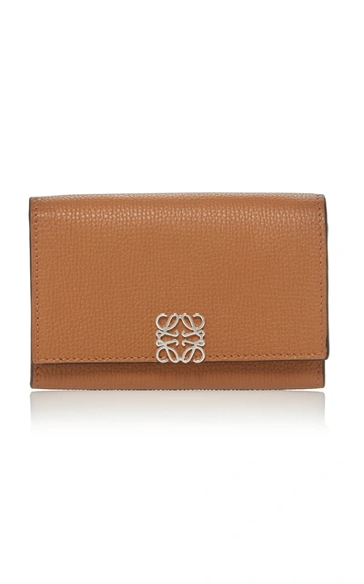 Loewe Anagram-detailed Leather Wallet-on-chain Bag In Brown