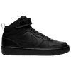 Nike Babies' Big Boys Court Borough Mid 2 Casual Sneakers From Finish Line In Black/black