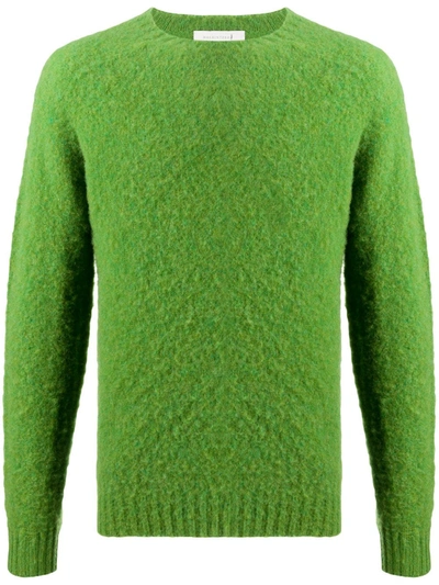 Mackintosh Hutchins Crew-neck Jumper In Green