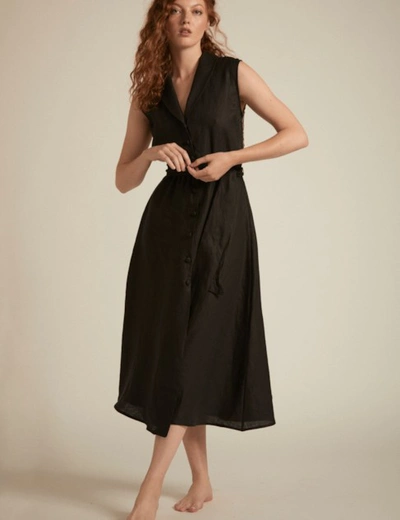 Amaiò Kate Dress - Black Linen