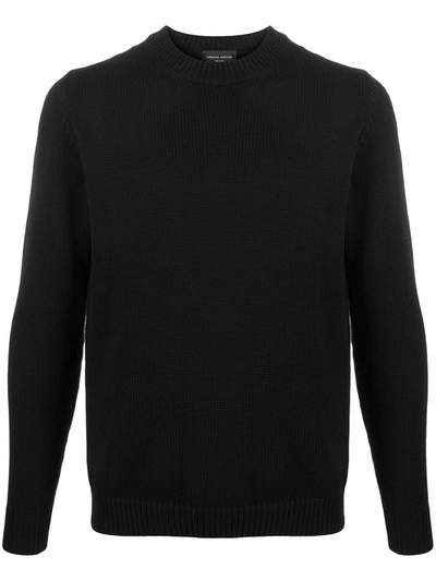 Roberto Collina Crew-neck Merino Jumper In Black