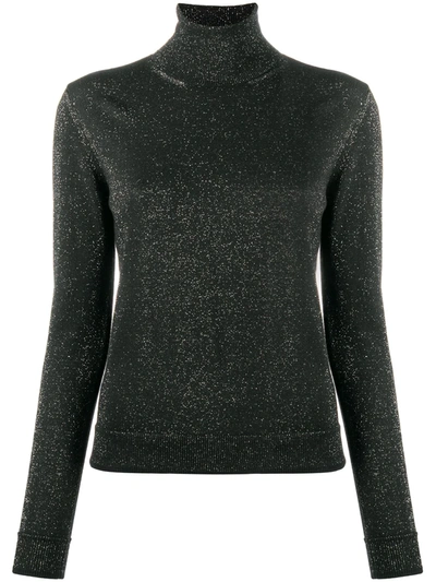 Roberto Collina Roll Neck Cable Knit Jumper In Black