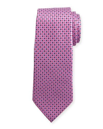 Ermenegildo Zegna 3d Micro-diamond Neat Tie, Pink