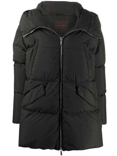 Moorer Stop Quilted Coat In Black