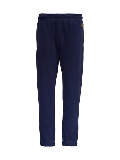 Kenzo Blue Cotton Jogger With Tiger Patch