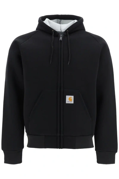 Carhartt Car-lux Scuba-jersey Hooded Jacket In Black