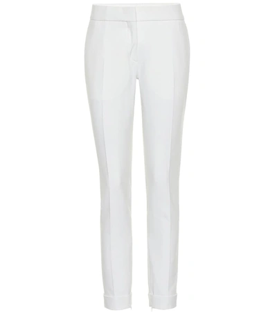 Tom Ford Stretch-wool Slim Pants In White