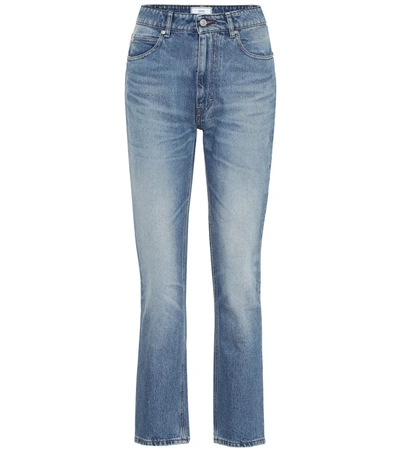 Ami Alexandre Mattiussi Straight Fit Mid Washed Indigo Jeans In Blue
