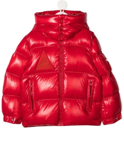 Moncler Kids' Padded Down Jacket In Red