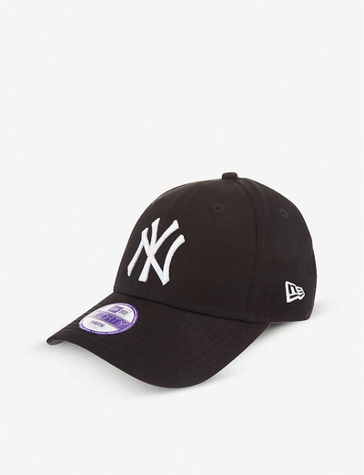 New Era Kids New York Yankees 9forty Cotton Baseball Cap In Black/white