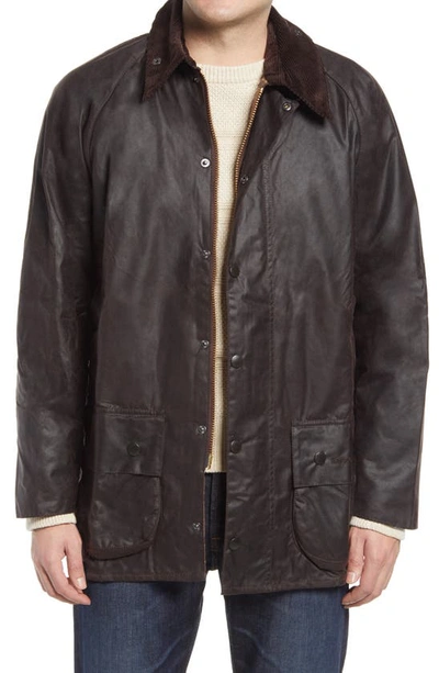 Barbour Beaufort Water Resistant Waxed Cotton Jacket In Rustic