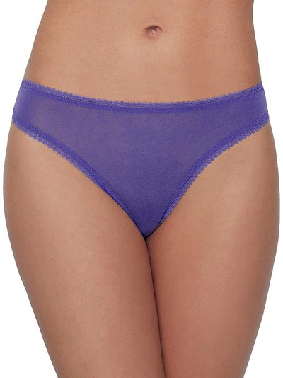 On Gossamer Gossamer Mesh Hip G Thong In Spectrum Blue