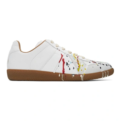 Maison Margiela Off-white Paint Drop Replica Sneakers In Multicolor