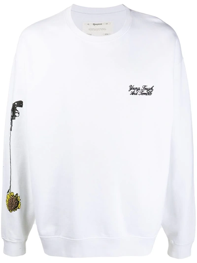 Reception Young Crew Neck Sweatshirt In White