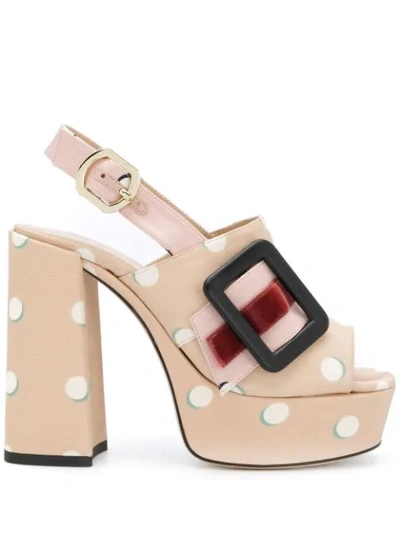 Ports 1961 Polka-dot Platform Sandals In Neutrals