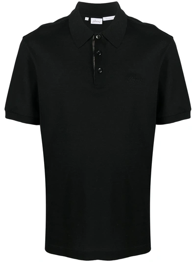 Brioni Classic Polo Shirt In Black