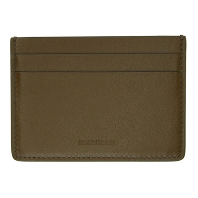 Jil Sander Green Credit Card Holder In 301 Dkgreen