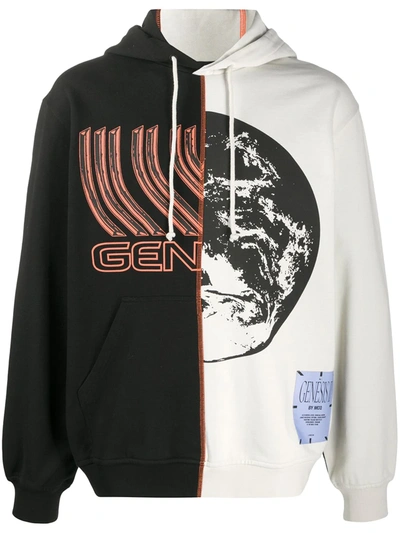 Mcq By Alexander Mcqueen Earth Graphic Print Hoodie In Black