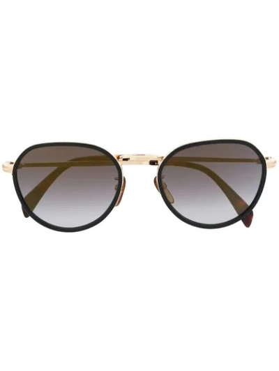 David Beckham Eyewear Round-frame Gradient Sunglasses In Black