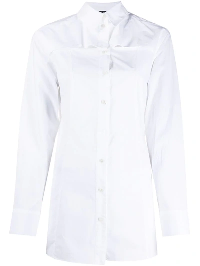 Jacquemus Rear Cut Out Shirt In White
