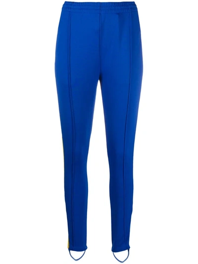 Adidas Originals Skinny Stirrup Track Pants In Blue
