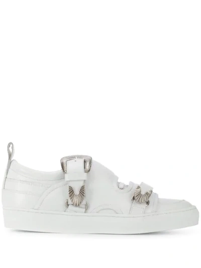 Toga Virilis Double Strap Low Sneakers In White