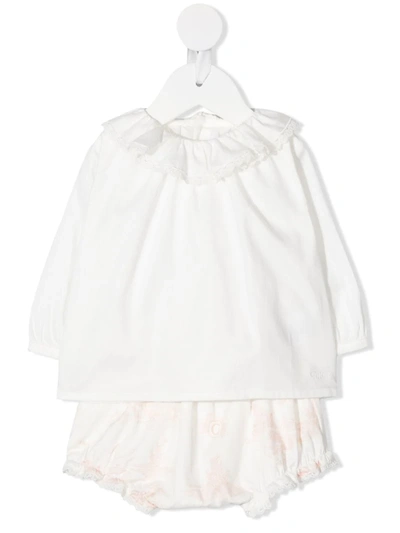 Chloé Babies' Two-piece Long-sleeve Set In Pink