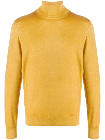 Tagliatore Roll-neck Virgin Wool Jumper In Yellow