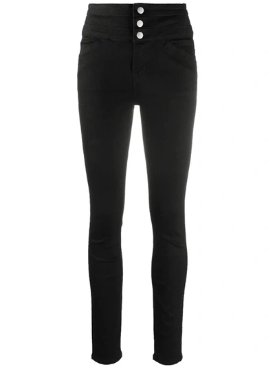 J Brand High-waisted Slim Jeans In Black