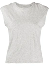 Frame Easy Scoopneck T-shirt In Blanc