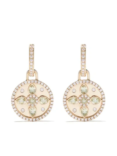 Kiki Mcdonough 18kt Yellow Gold Jemima Lemon Quartz And Diamond Detachable Earrings