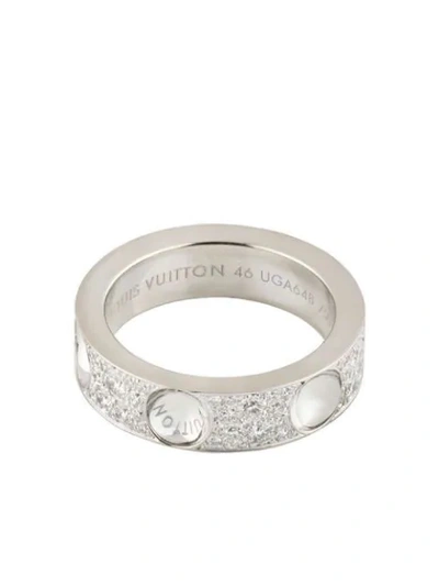 Pre-owned Louis Vuitton  Diamond Encrusted Ring In White Gold
