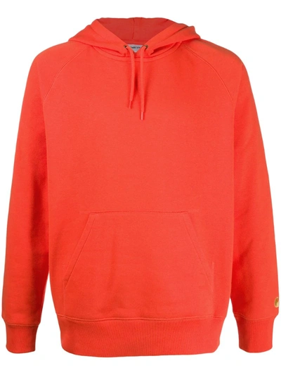 Carhartt Hooded Chase Sweatshirt In Orange
