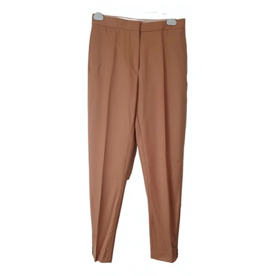 Pre-owned Stella Mccartney Wool Carot Trousers In Camel