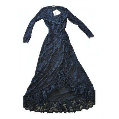 Pre-owned Ganni Navy Lace Dress