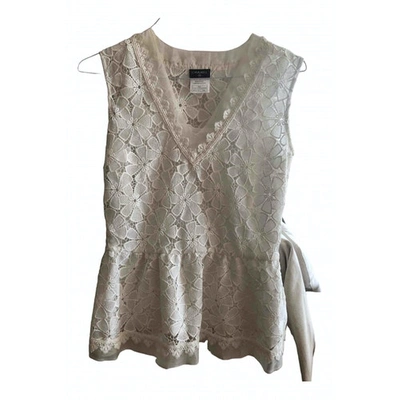 Pre-owned Chanel White Lace  Top