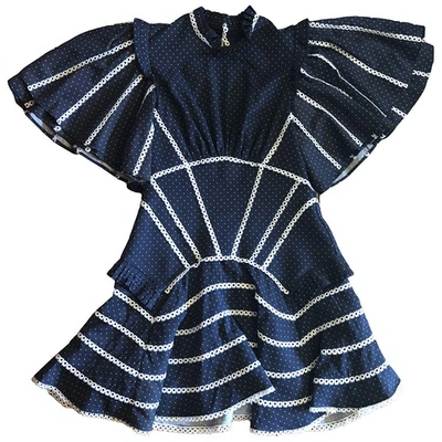 Pre-owned Acler Navy Cotton - Elasthane Dress