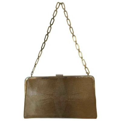 Pre-owned Patrizia Pepe Leather Mini Bag In Gold