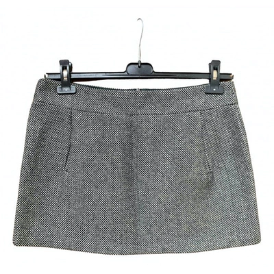 Pre-owned Benetton Wool Mini Skirt In Grey