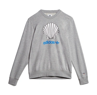 Pre-owned Noah  X Adidas Originals Crewneck Sweatshirt Medium Grey Heather
