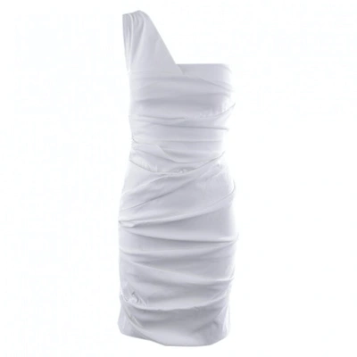 Pre-owned Preen By Thornton Bregazzi Leather Dress In White