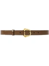 Gucci Thin Belt With Horsebit Buckle In Brown