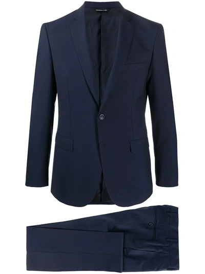 Tonello Tailored Single-breasted Suit In Blue