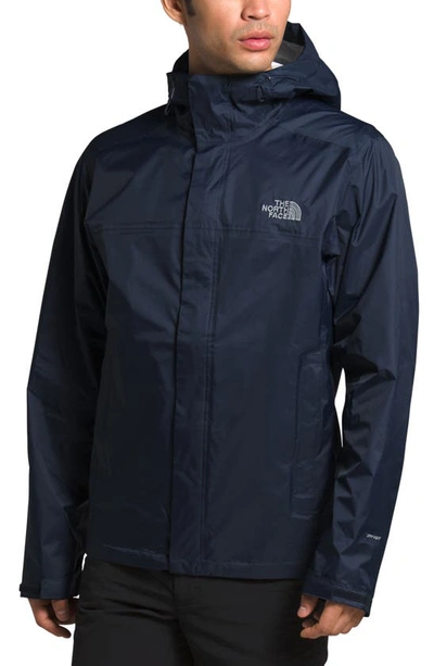 The North Face Venture 2 Hooded Waterproof Rain Jacket In Urban Navy/ Urban Navy