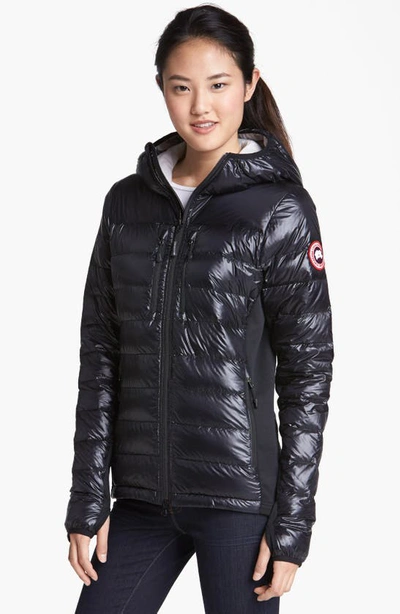 Canada Goose Hybridge Lite Hooded Packable Down Jacket In Black