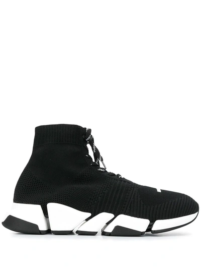 Balenciaga Speed 2.0 Lace-up Sneaker In Black In Nero