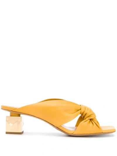 Mulberry Keeley Drape Sandals In Yellow