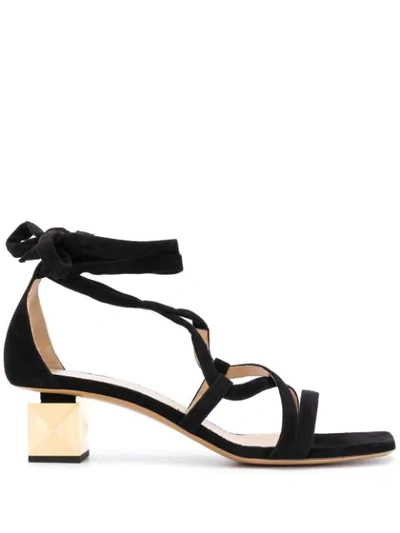 Mulberry Keeley Strappy Sandals In Black